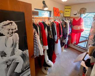 FOUR -  YES FOUR 4! 4 !4!  - closets full of costumes - nice dresses for daily wear, special occassion/formal, PROM, DRAG QUEEN, WEDDING, CHURCH, THEATRE, TV, ETC.  TOO MUCH TO POST IT ALL 