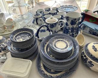 Vintage Blue Willow Churchill England Dishware and serving pieces