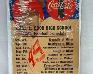 COCA COLA 1854 FOOTBALL SCHEDULE