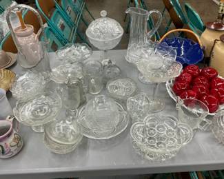 VARIOUS PIECES CUT GLASS