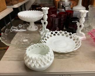 WHITE MILK GLASS