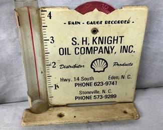 SHELL S.H. KNIGHT OIL CO. RAIN GAUGE