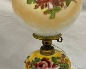 HANDPAINTED PARLOR LAMP
