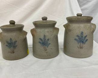 RE ALBRIGHT POTTERY CANISTER SET