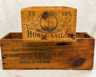 HORSE MILLS & ANCHOVIES BOXES