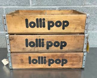 LOLLI POP WOODEN CRATES