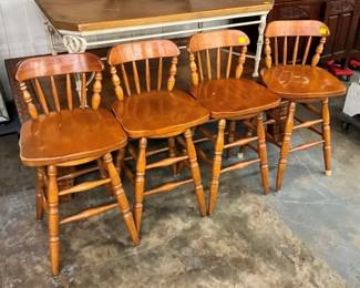 MATCHING SET OF 4 REVOLVING CHAIRS