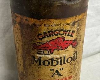 1QT. MOBILOIL "A" CAN W/GARGOYLE
