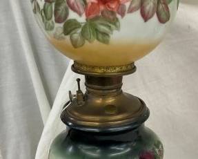 HANDPAINTED PARLOR LAMP