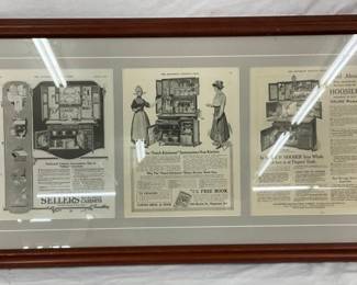 SELLERS/HOOSIERS CABINET FRAMED ADV.