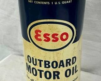 1QT. ESSO OUTBOARD MOTOR OIL CONE TOP