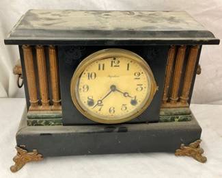 INGRAHAM MANTLE CLOCK W/COLUMNS