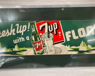 FRAMED 7UP CB SIGN