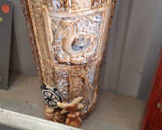 Beachcomber Nautical 3D textured ceramic vase