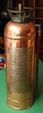 VINTAGE POLISHED BRASS FIRE EXTINGUISHERS