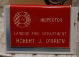 LANSING FIRE DEPARTMENT INSPECTORS POCKET NAME PLAQUE