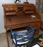 WONDERFUL NARROW OAK ROLL TOP DESK
SAMPLE OF ANTIQUE FURNITURE