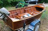 2000 HIGH SIDE WOOD DRIFT BOAT W/MOTOR & TRAILER