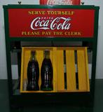 Coca-Cola Cooler: 1929 Glascock Reproduction: Stand Up Ice Chest w/ Umbrella and Salesman sample reproduction of the 1929 Glascock ice chest