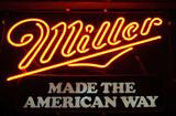 Neon - Miller beer window signs