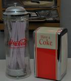 Coke Cola napkin dispenser
Coke Cola glass straw holder