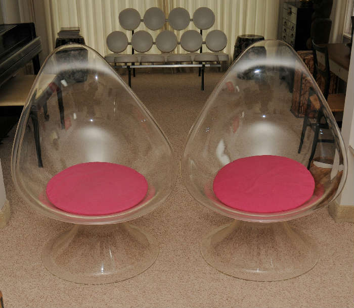 PAIR OF "LILY" LUCITE CHAIRS ~ 1967 ERWINE & ESTILLE LAVERNE