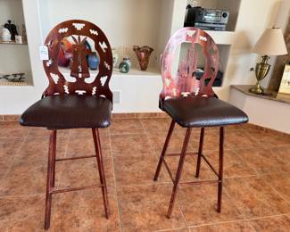 Copper Swivel Bar stools