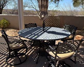 6 piece patio table and chairs