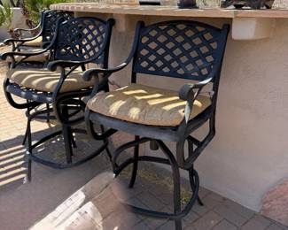 Set of 4 patio bar stools