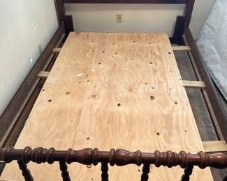 American Drew Full or Queen Headboard, Football, Rails and Support Board
