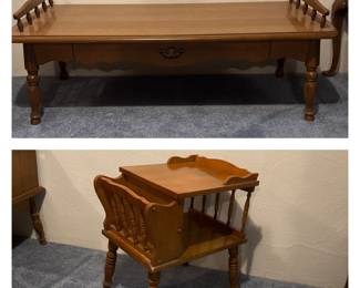 Coffee Table; End Table with Magazine Rack