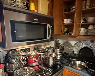 Cookware; Soup Mugs; Large Metal Turkey Tray; White Dinnerware