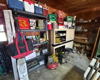 Cookers; Step Ladder; Extension Cords; Pancake Compressor; Rolling Stool; Milk Crates; Lighting Fixtures; Wood