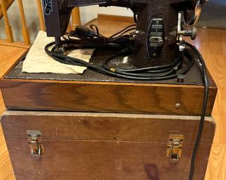 Vintage Kenmore Sewing Machine with Wooden Case E6354