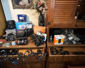 Cameras Cables, Camera Bags, Older Cell Phones