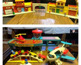 Fisher Price Little People Play Family Village Main Street 997; Fisher Price Little People Play Family Airport