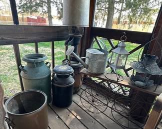 Copper Bucket; Milk Cans; Water Pump; Cart Decor; Metal Watering Can; Lantern