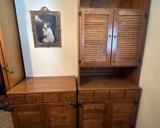 Ethan Allen Base Cabinets and Hutch