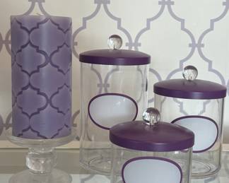 Pedestal Candle & Canister Set