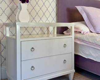 Ethan Allen Heston Glass Top Nightstand