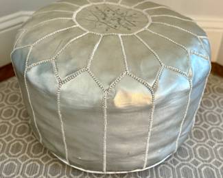 Moroccan Leather Pouf