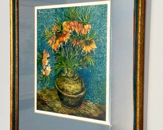 "Fritillaries in a Copper Vase" Framed Van Gogh Print