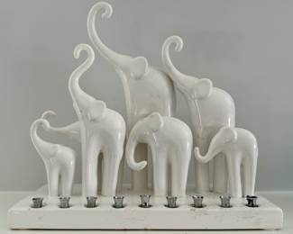Modern Elephant Menorah