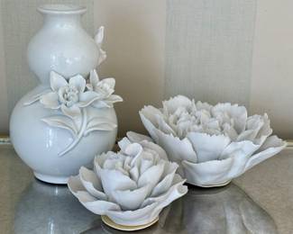 Porcelain Vase & Flowers