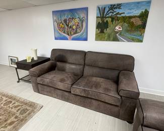 Ethan Allen Leather Sofa