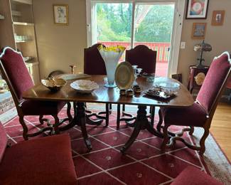 Double Pedestal Dining Table