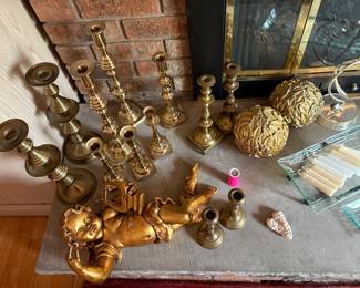 Brass Candlesticks & Collectibles