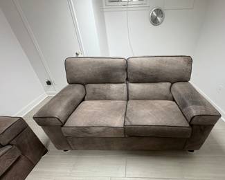 Ethan Allen Leather Loveseat