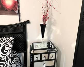 Mirrored Nightstand 