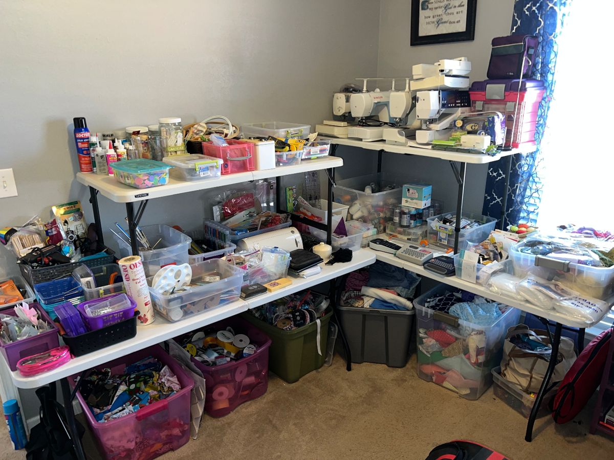 Huge Craft Supplies, Sewing machines, Fabric, Yarn, Sewing supplies and more!